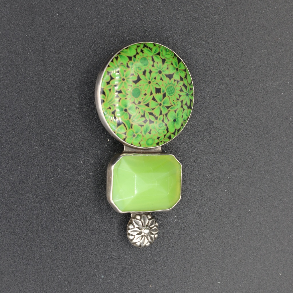Vintage Amy Kahn Russell PinPendant Akr Silver 600$